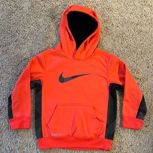 Nike Boys Size 6 Neon Red/Orange Pullover Hoodie